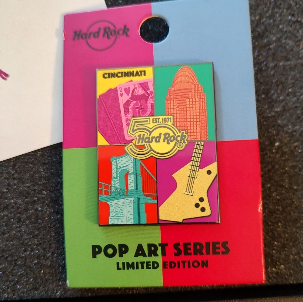 Hard Rock Cincinnati Pop Art 50th Anniversary Pin